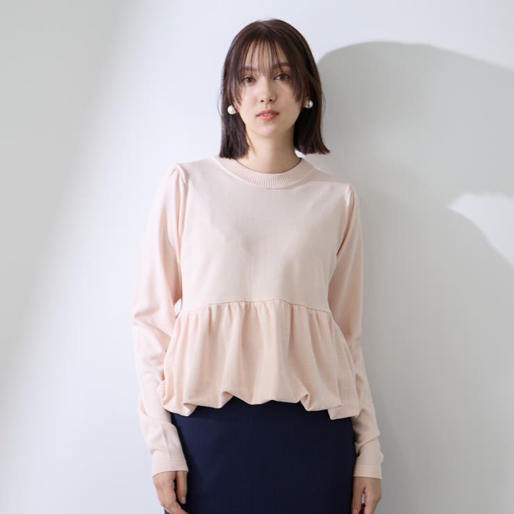 バルーンヘムニットプルオーバー≪手洗い可能≫ | QUEENS COURT | 詳細画像1 