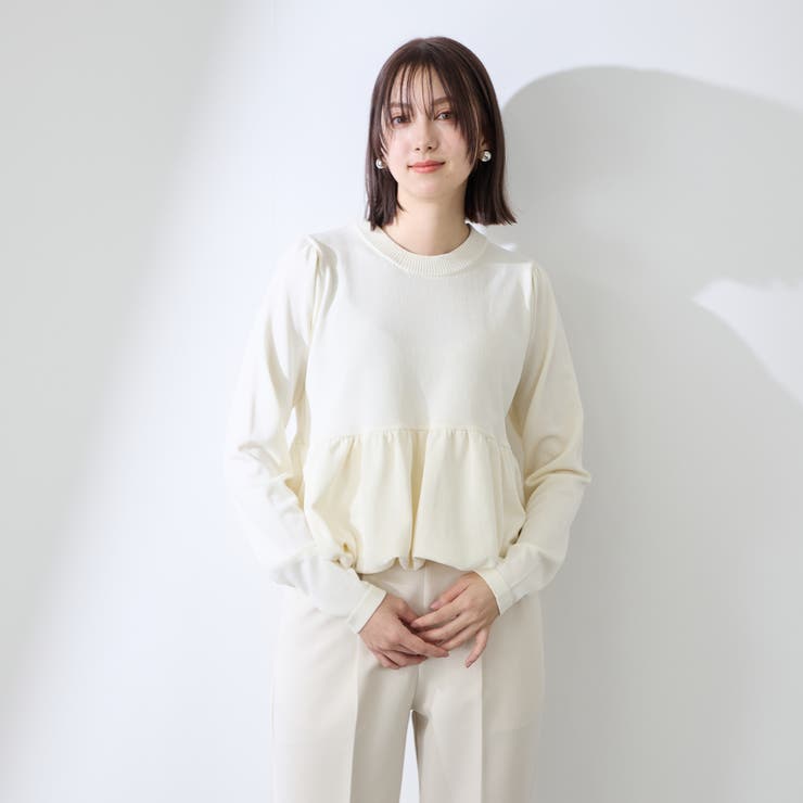 バルーンヘムニットプルオーバー≪手洗い可能≫ | QUEENS COURT | 詳細画像2 