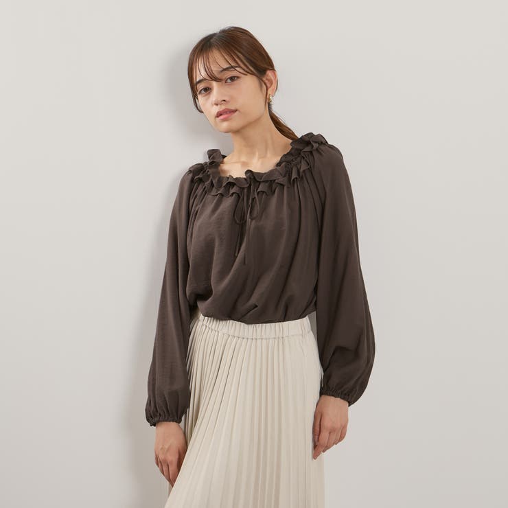 フリルカラーナローリボンブラウス≪手洗い可能≫ | QUEENS COURT | 詳細画像13 