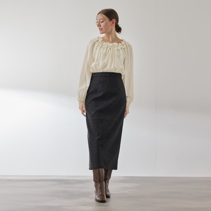 フリルカラーナローリボンブラウス≪手洗い可能≫ | QUEENS COURT | 詳細画像4 