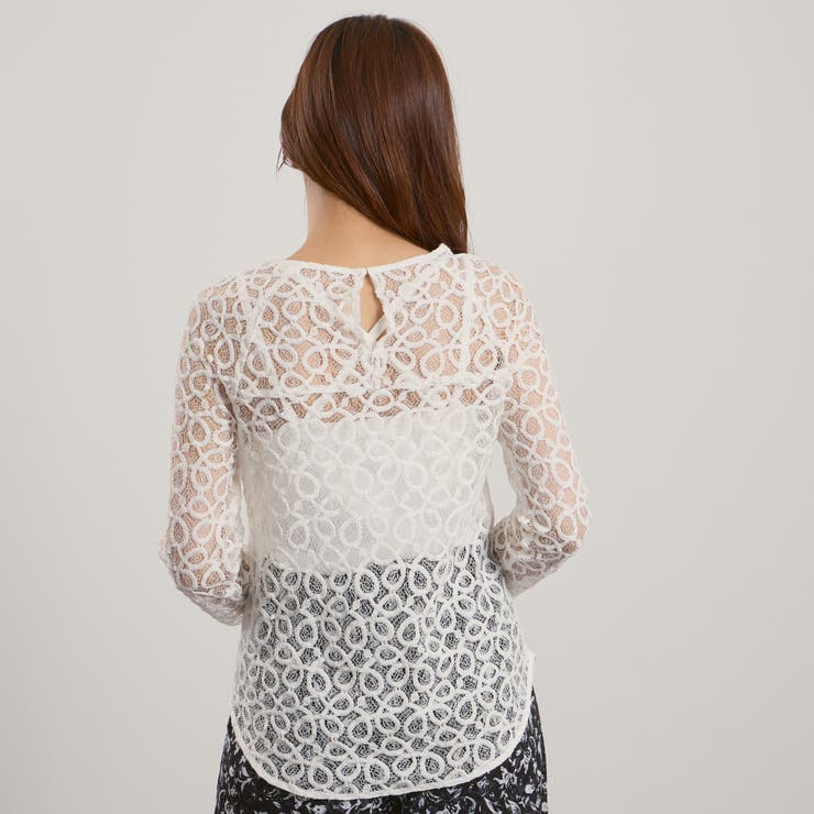 コードラッセルレースプルブラウス≪手洗い可能≫ | QUEENS COURT | 詳細画像3 