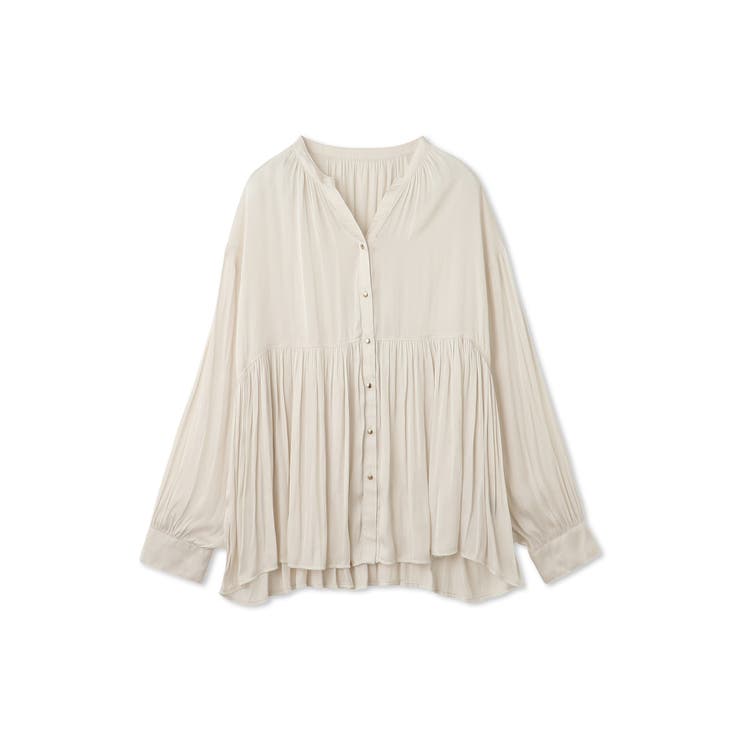 割繊サテンキーネックペプラムブラウス≪手洗い可能≫ | QUEENS COURT | 詳細画像11 