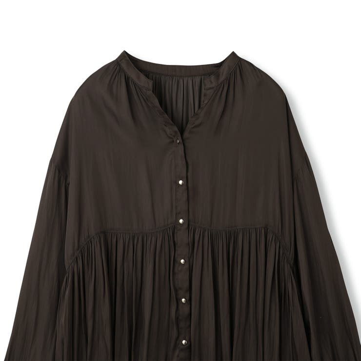 割繊サテンキーネックペプラムブラウス≪手洗い可能≫ | QUEENS COURT | 詳細画像15 