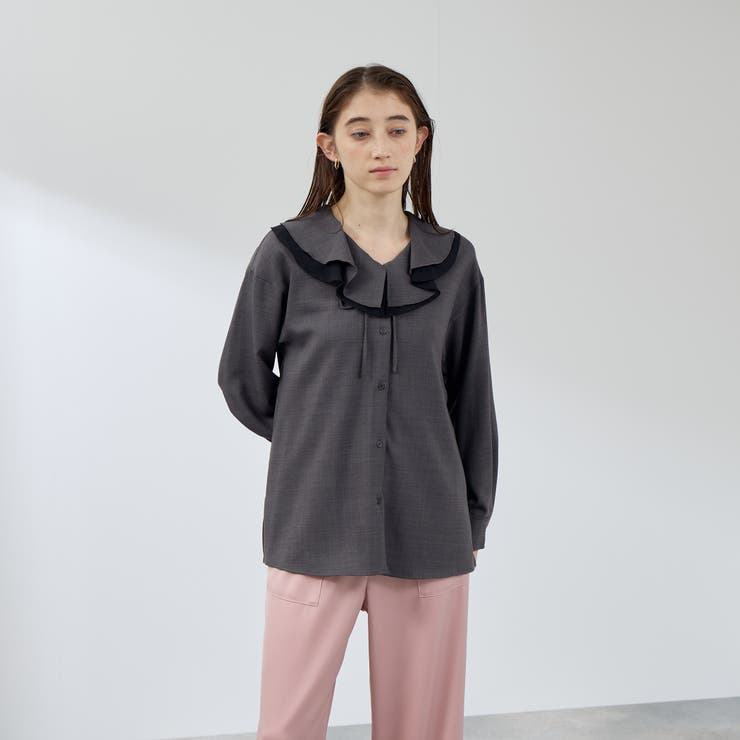 ナチュラルストレッチフレアカラーブラウス≪手洗い可能≫ | QUEENS COURT | 詳細画像4 