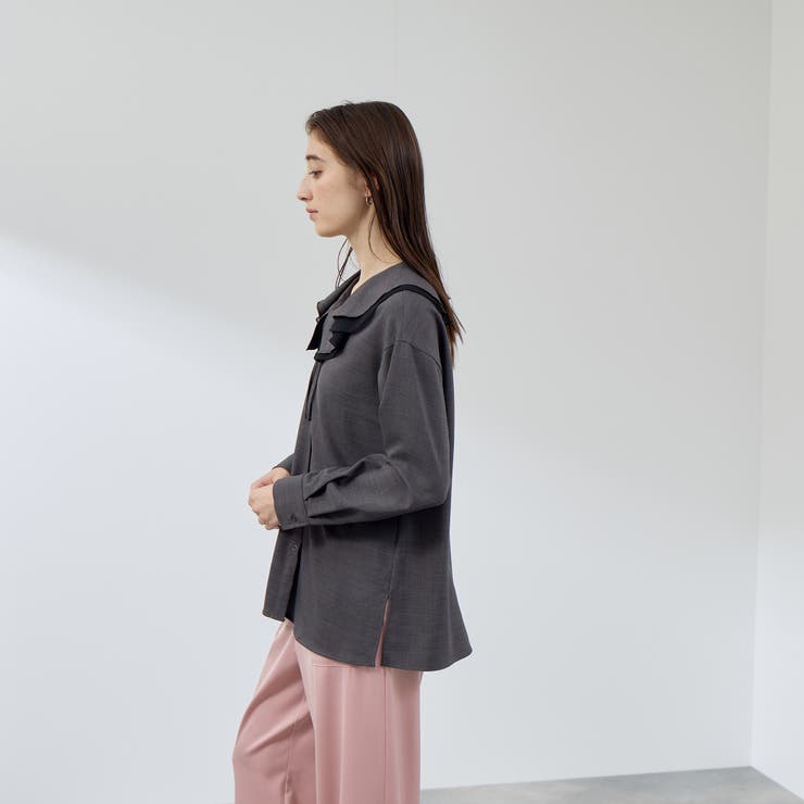 ナチュラルストレッチフレアカラーブラウス≪手洗い可能≫ | QUEENS COURT | 詳細画像5 