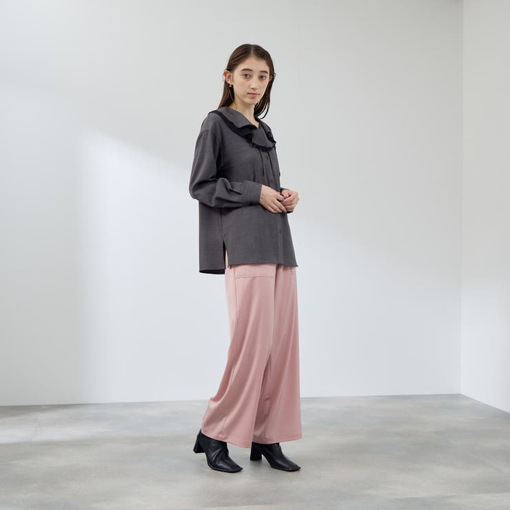 ナチュラルストレッチフレアカラーブラウス≪手洗い可能≫ | QUEENS COURT | 詳細画像8 