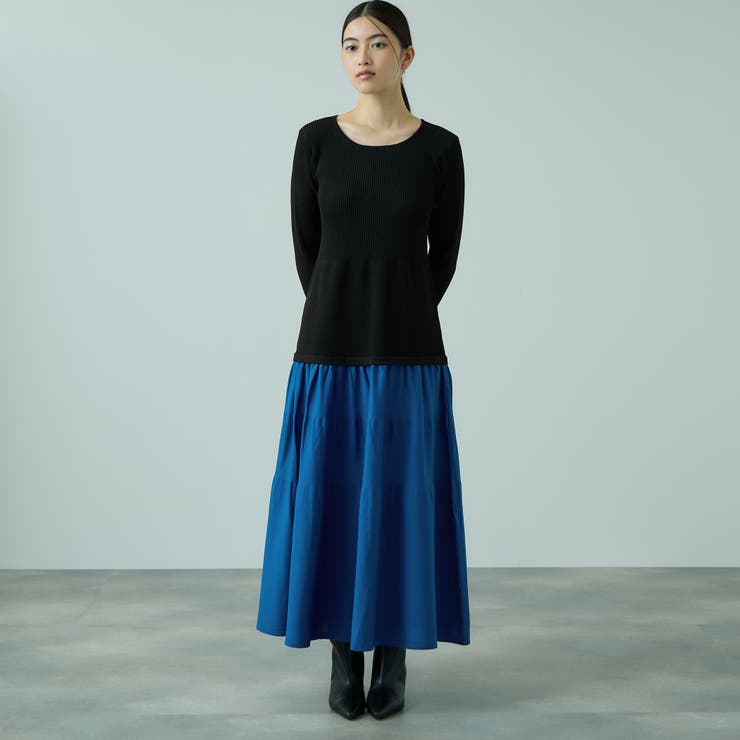 ドッキングライク軽量ニットワンピース≪手洗い可能≫ | VICKY | 詳細画像2 