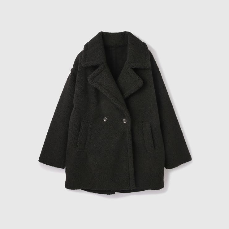 フェイクムートンミドルダブルコート | VICKY | 詳細画像11 