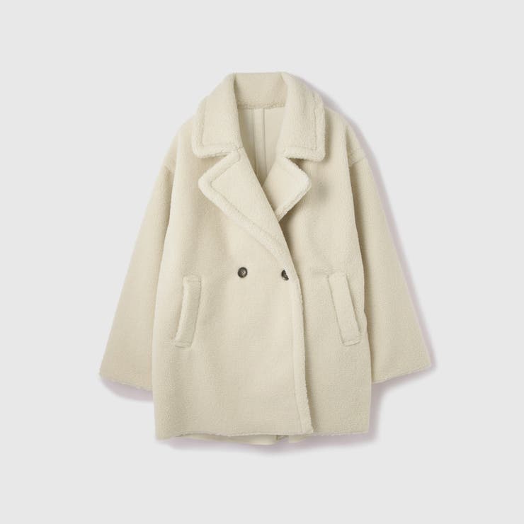 フェイクムートンミドルダブルコート | VICKY | 詳細画像12 