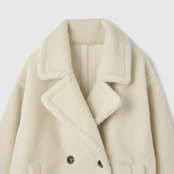 フェイクムートンミドルダブルコート | VICKY | 詳細画像14 