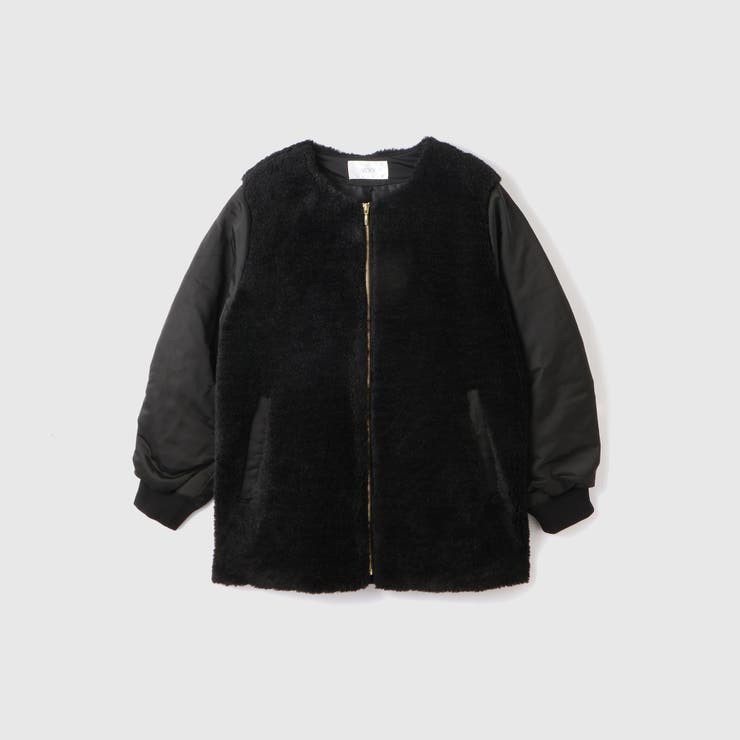 ボア切替ノーカラーミドルコート | VICKY | 詳細画像9 