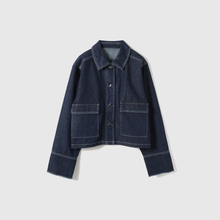 フラップポケットショートデニムブルゾン≪手洗い可能≫ | VICKY | 詳細画像11 