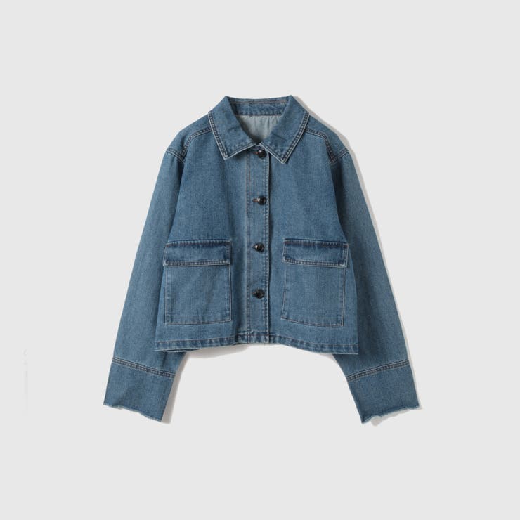 フラップポケットショートデニムブルゾン≪手洗い可能≫ | VICKY | 詳細画像12 