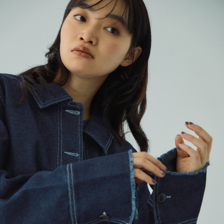 フラップポケットショートデニムブルゾン≪手洗い可能≫ | VICKY | 詳細画像2 