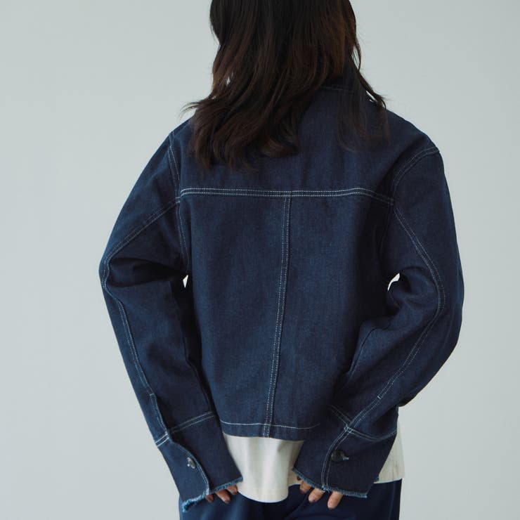 フラップポケットショートデニムブルゾン≪手洗い可能≫ | VICKY | 詳細画像6 