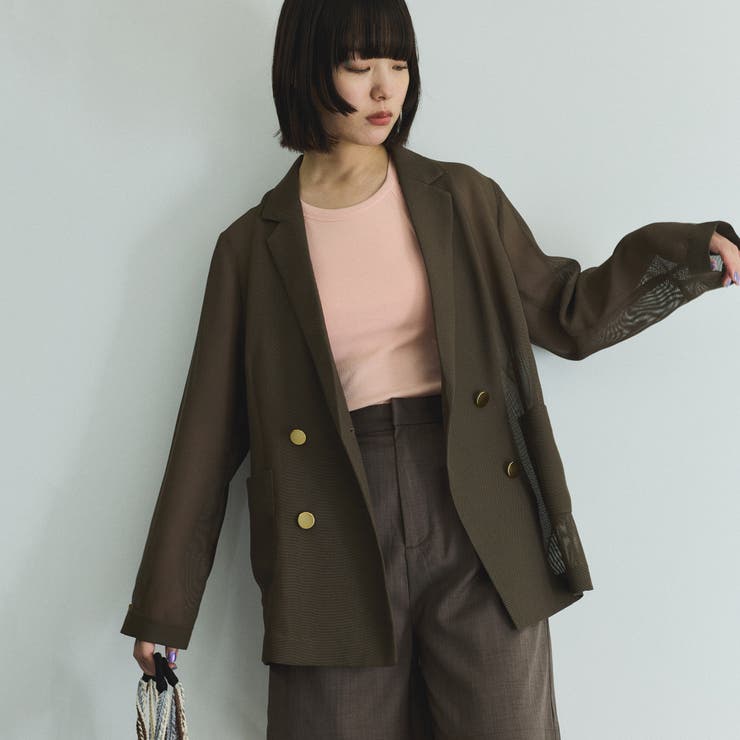 【追加生産】メッシュダブルテーラージャケット≪手洗い可能≫ | VICKY | 詳細画像16 