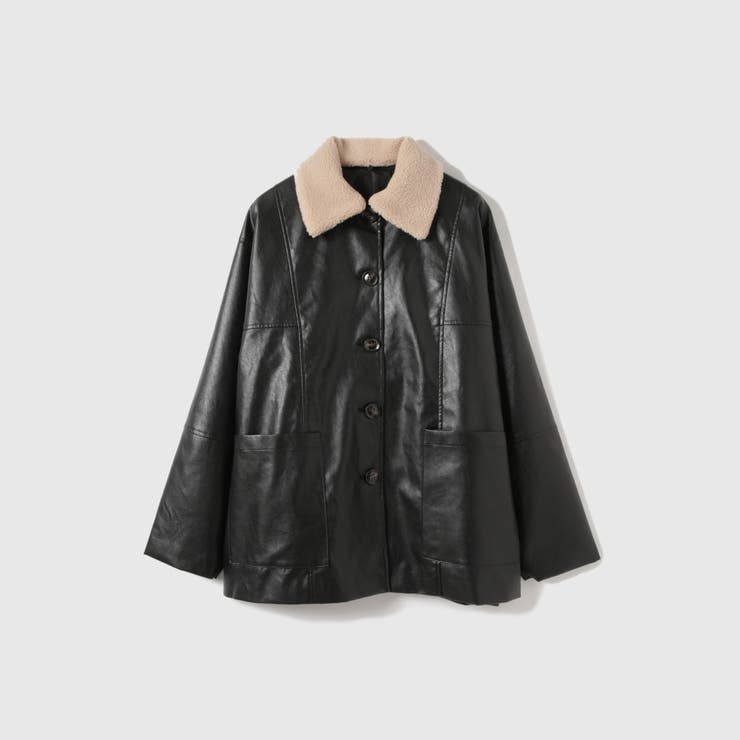 ボアカラーフェイクレザーブルゾン | VICKY | 詳細画像11 