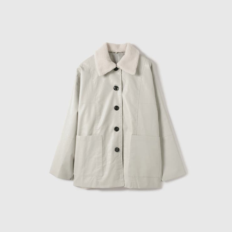 ボアカラーフェイクレザーブルゾン | VICKY | 詳細画像12 