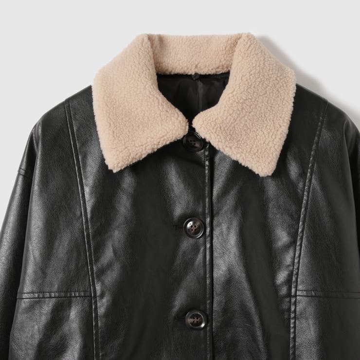 ボアカラーフェイクレザーブルゾン | VICKY | 詳細画像14 