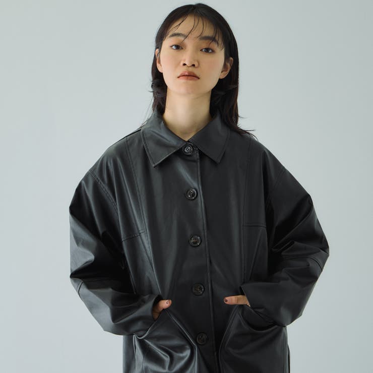 ボアカラーフェイクレザーブルゾン | VICKY | 詳細画像3 