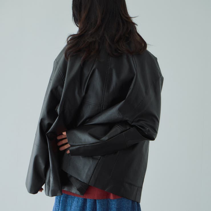 ボアカラーフェイクレザーブルゾン | VICKY | 詳細画像6 
