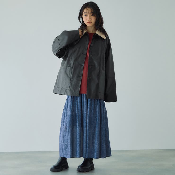 ボアカラーフェイクレザーブルゾン | VICKY | 詳細画像7 