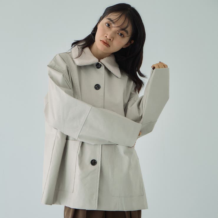 ボアカラーフェイクレザーブルゾン | VICKY | 詳細画像8 