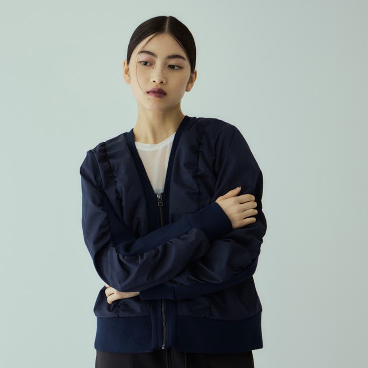 ミラノリブギャザーZIPブルゾン | VICKY | 詳細画像1 