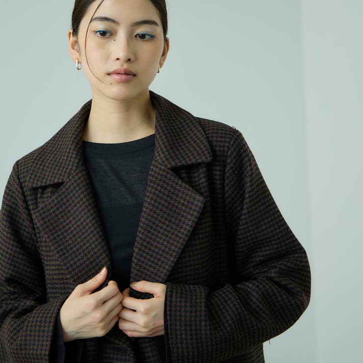 ツィーディチェックWボタンジャコット | VICKY | 詳細画像5 