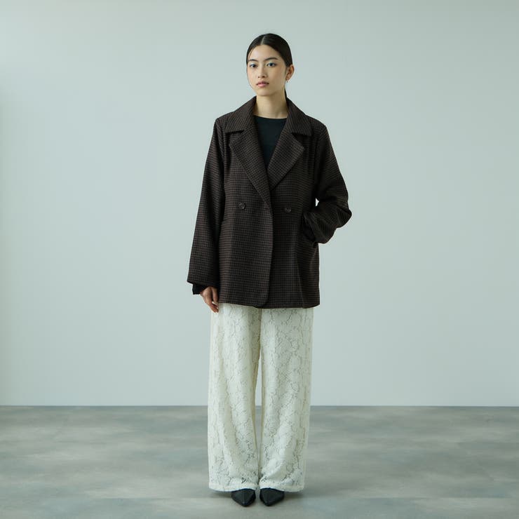 ツィーディチェックWボタンジャコット | VICKY | 詳細画像6 