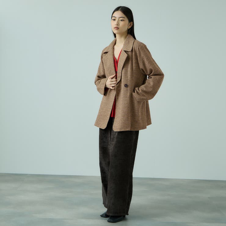 ツィーディチェックWボタンジャコット | VICKY | 詳細画像8 