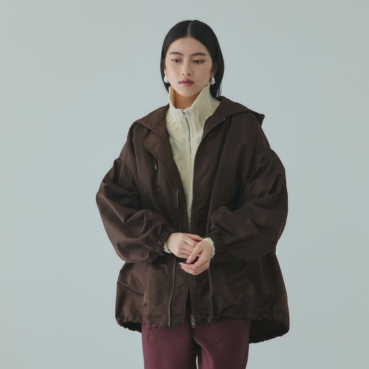 ボアライナー付きナイロンフーディブルゾン≪洗濯機で洗える≫  | VICKY | 詳細画像1 