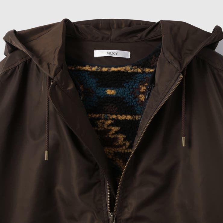 ボアライナー付きナイロンフーディブルゾン≪洗濯機で洗える≫  | VICKY | 詳細画像22 
