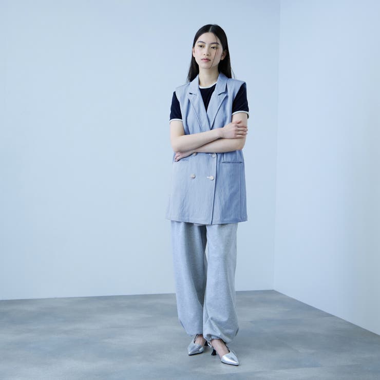 【シーズンレス】ナイロンツイルデニムベスト | VICKY | 詳細画像9 