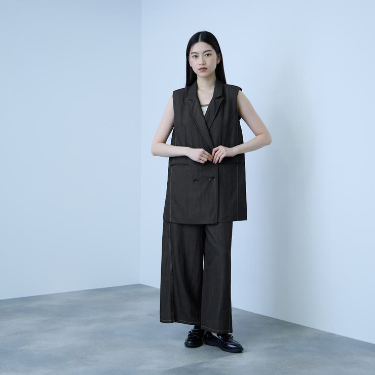 【シーズンレス】ナイロンツイルデニムベスト | VICKY | 詳細画像13 