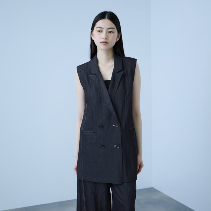 【シーズンレス】ナイロンツイルデニムベスト | VICKY | 詳細画像2 