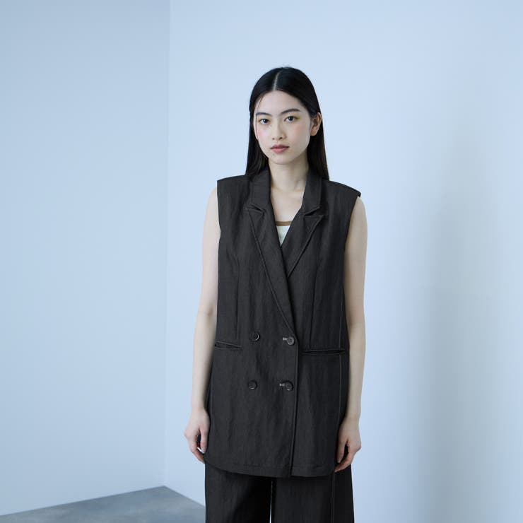 【シーズンレス】ナイロンツイルデニムベスト | VICKY | 詳細画像4 