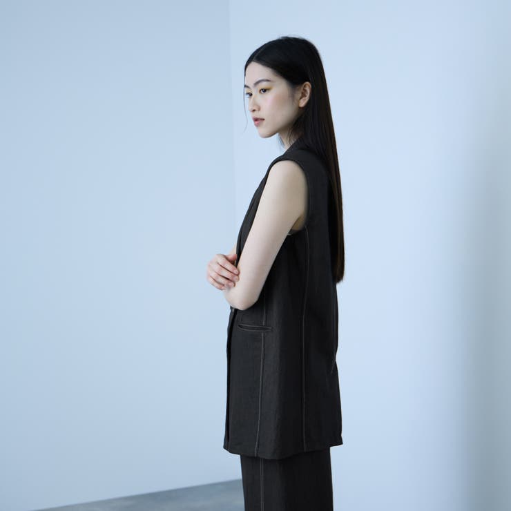 【シーズンレス】ナイロンツイルデニムベスト | VICKY | 詳細画像5 