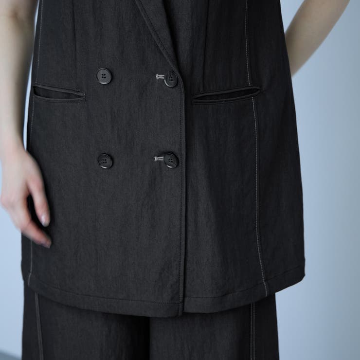 【シーズンレス】ナイロンツイルデニムベスト | VICKY | 詳細画像7 