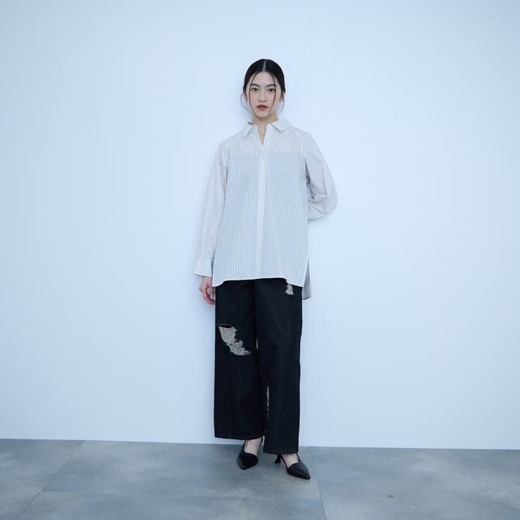 【大人の抜け感】コーマコットンバックフレアシャツ | VICKY | 詳細画像10 