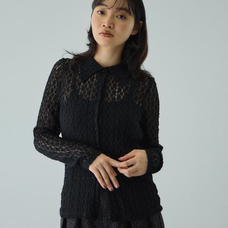 カットレースポロトップス≪手洗い可能≫ | VICKY | 詳細画像10 