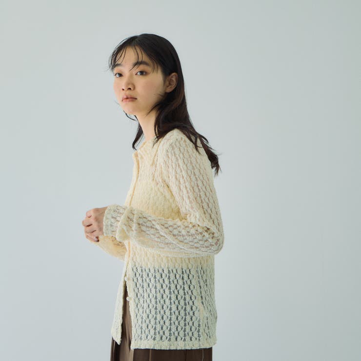 カットレースポロトップス≪手洗い可能≫ | VICKY | 詳細画像3 