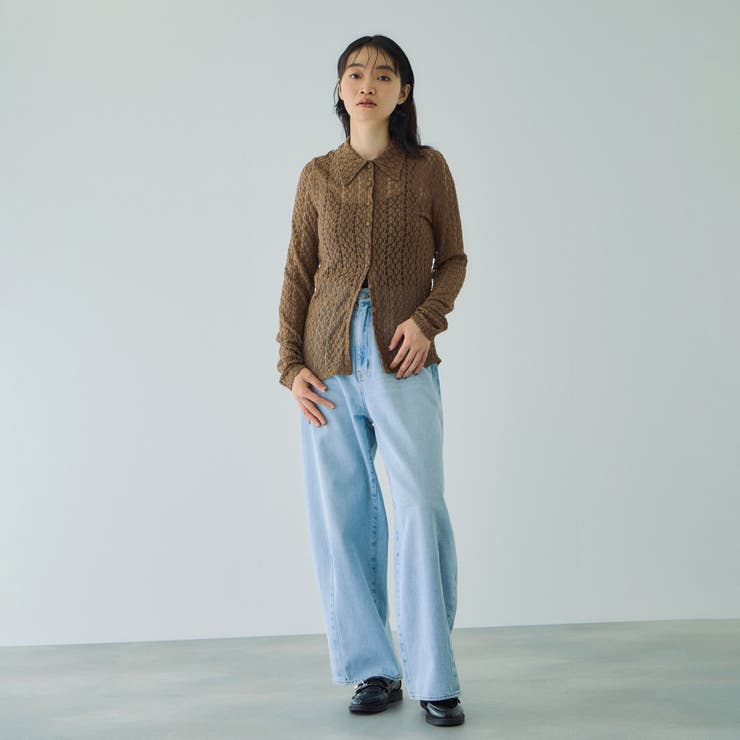 カットレースポロトップス≪手洗い可能≫ | VICKY | 詳細画像6 