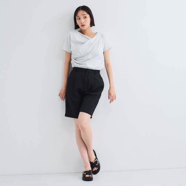 アシンメトリードレープカットソー≪手洗い可能≫ | VICKY | 詳細画像3 