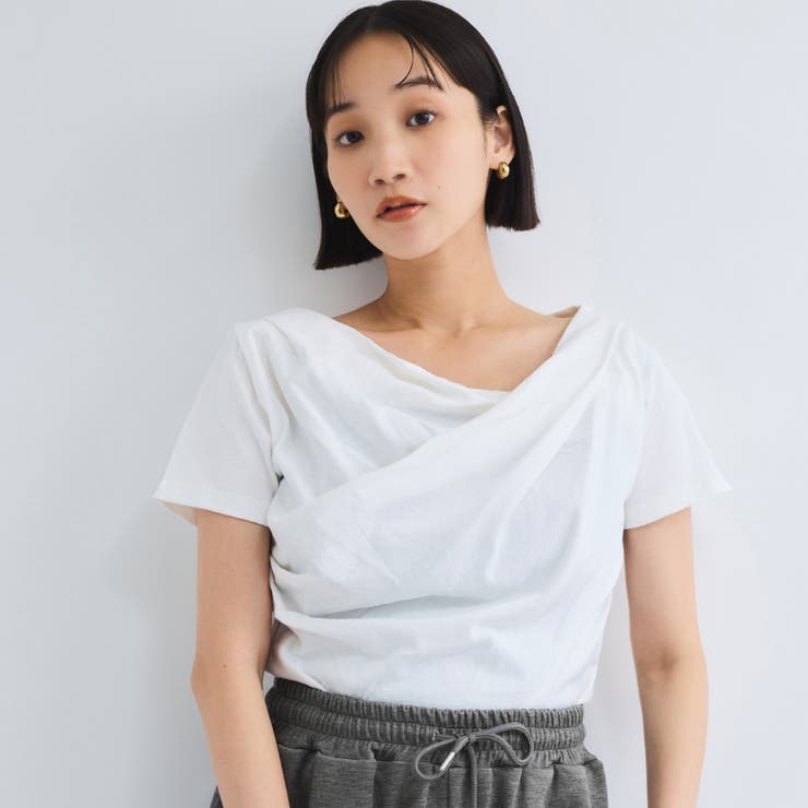 アシンメトリードレープカットソー≪手洗い可能≫ | VICKY | 詳細画像8 
