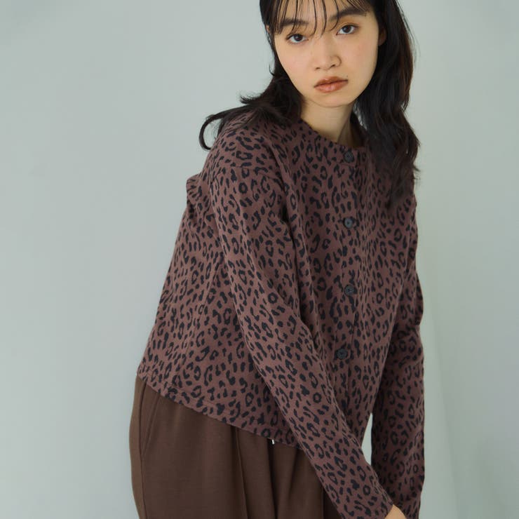 ブラウン系その他 | アニマル柄カーディガン≪手洗い可能≫ | VICKY