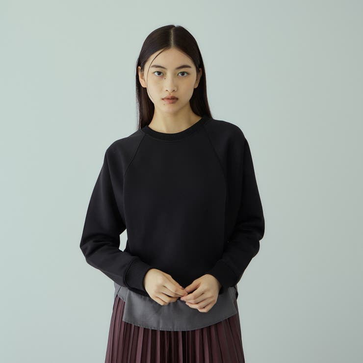 ブラック | 軽量ボンディングバックテールプルオーバー≪洗濯機で洗える≫ | VICKY