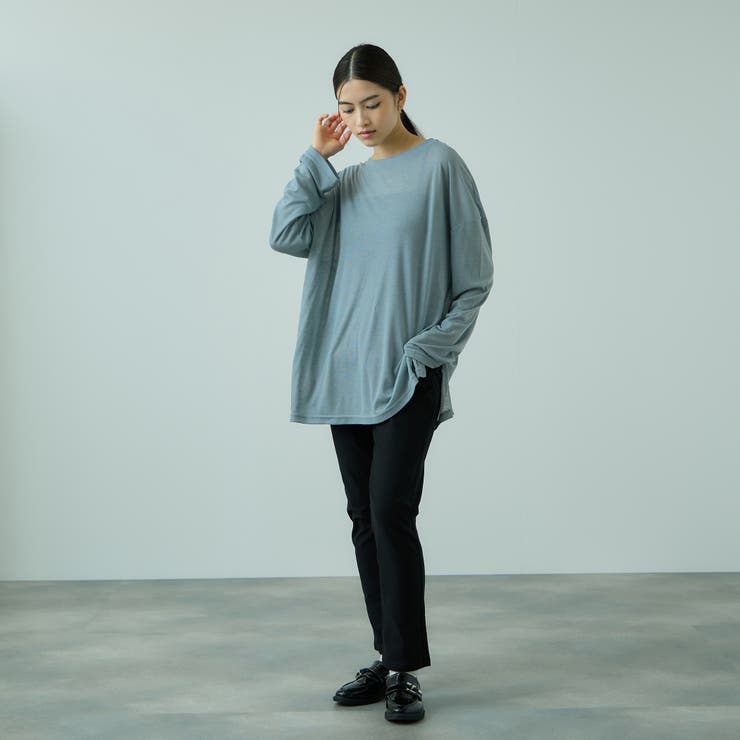 セミシアーオーバーサイズカットソー≪手洗い可能≫ | VICKY | 詳細画像7 