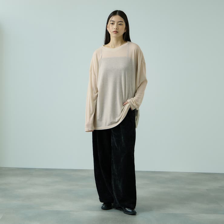 セミシアーオーバーサイズカットソー≪手洗い可能≫ | VICKY | 詳細画像9 