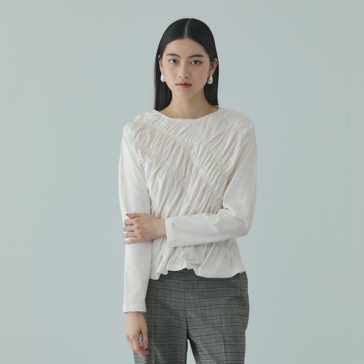 ギャザーラインフロントカットソー≪洗濯機で洗える≫ | VICKY | 詳細画像2 